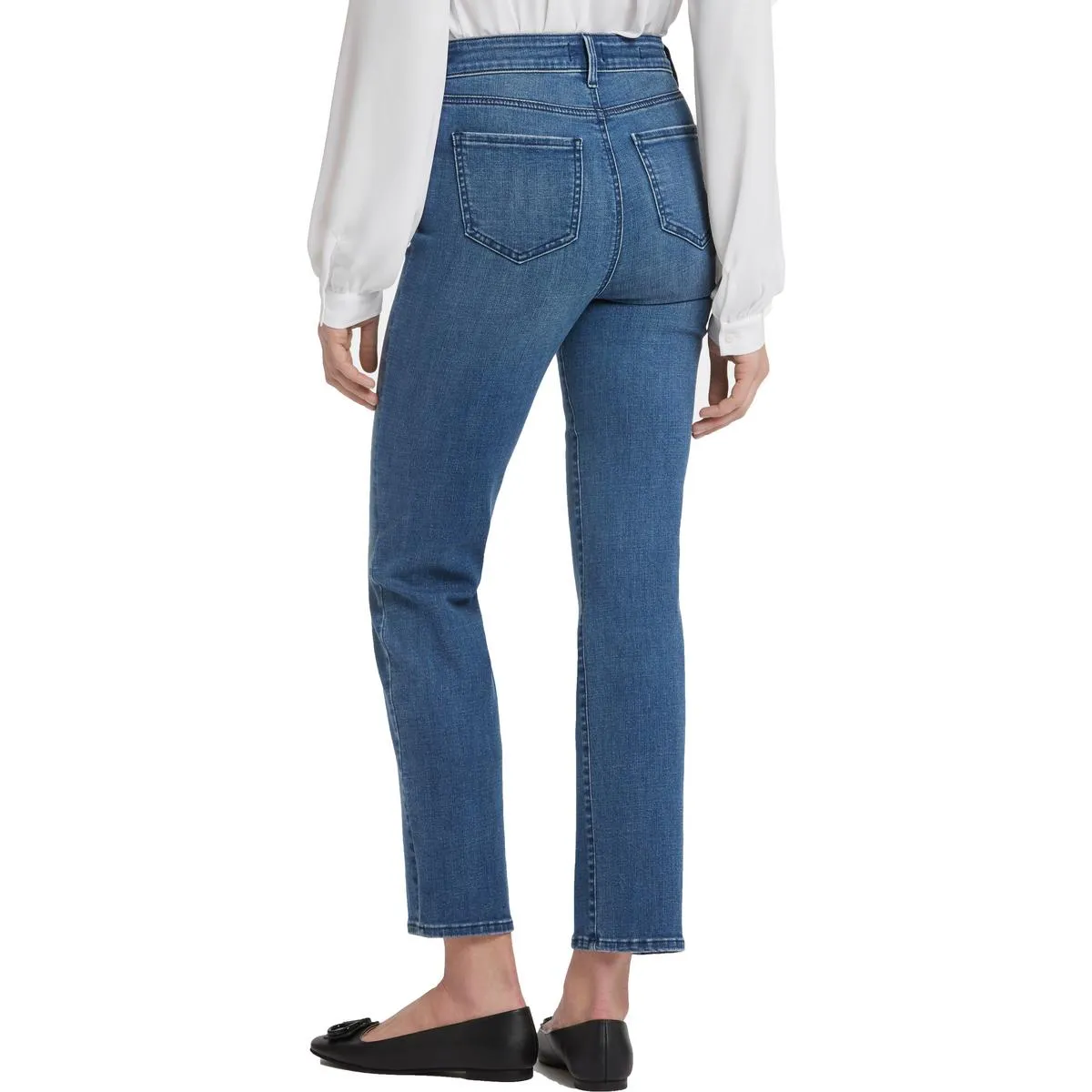 Callie Womens Tummy Slimming Denim Straight Leg Jeans