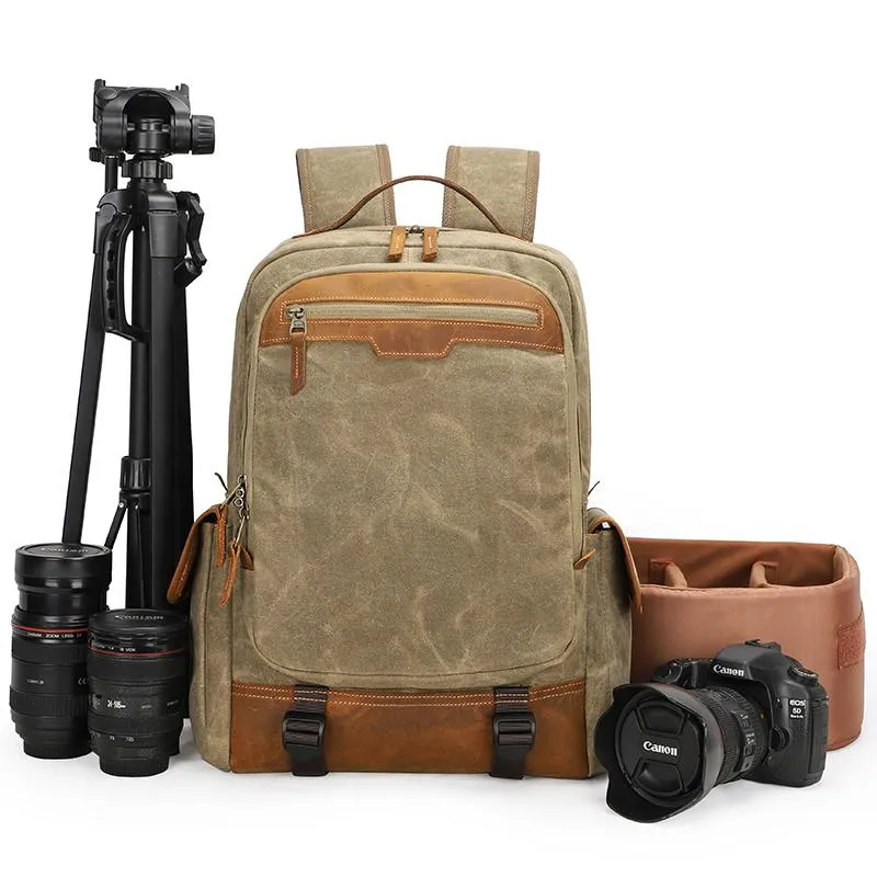 CANVAS WATERPROOF 15???? MENS LARGE NIKON CAMERA BACKPACK CANON CAMERA BAG DSLR CAMERA BAG FOR MEN