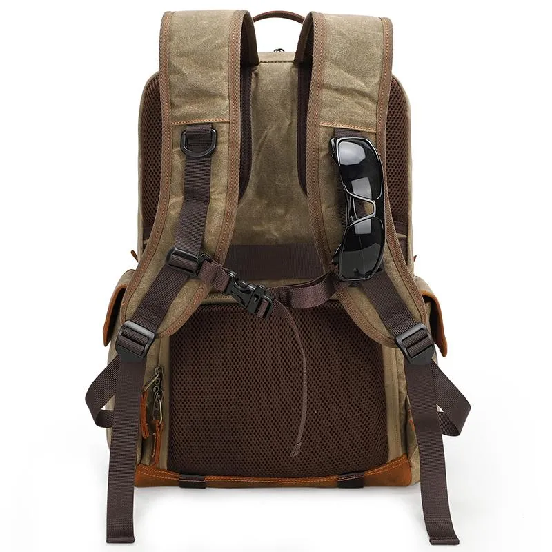 CANVAS WATERPROOF 15???? MENS LARGE NIKON CAMERA BACKPACK CANON CAMERA BAG DSLR CAMERA BAG FOR MEN