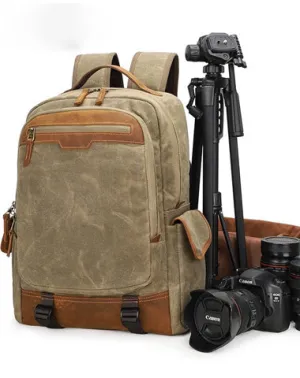 CANVAS WATERPROOF 15???? MENS LARGE NIKON CAMERA BACKPACK CANON CAMERA BAG DSLR CAMERA BAG FOR MEN
