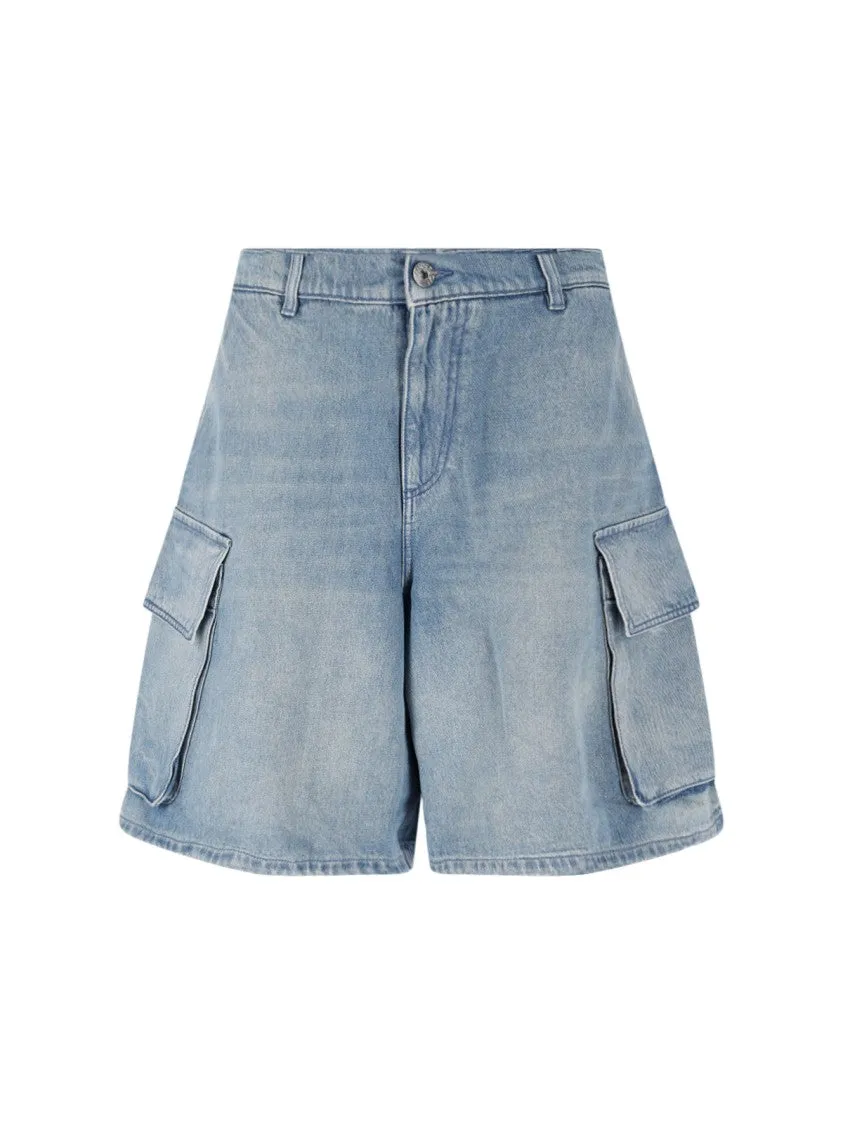 Cargo Bermuda Shorts  Light Blue