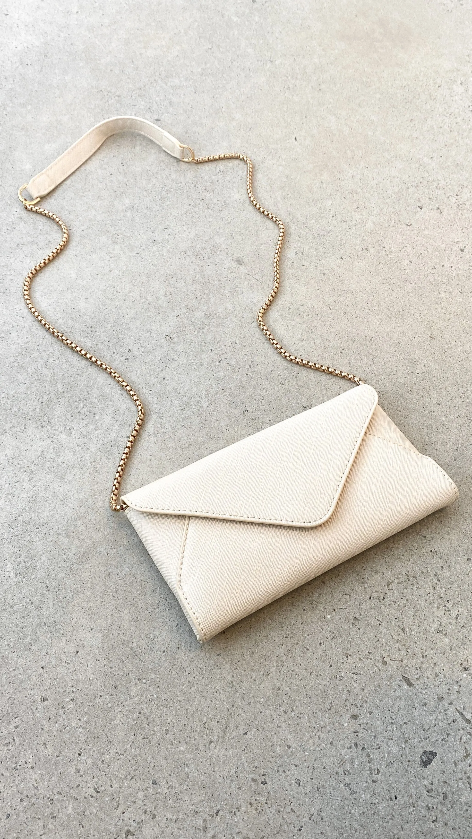 Carmen Envelope Cross Body Bag - Cream