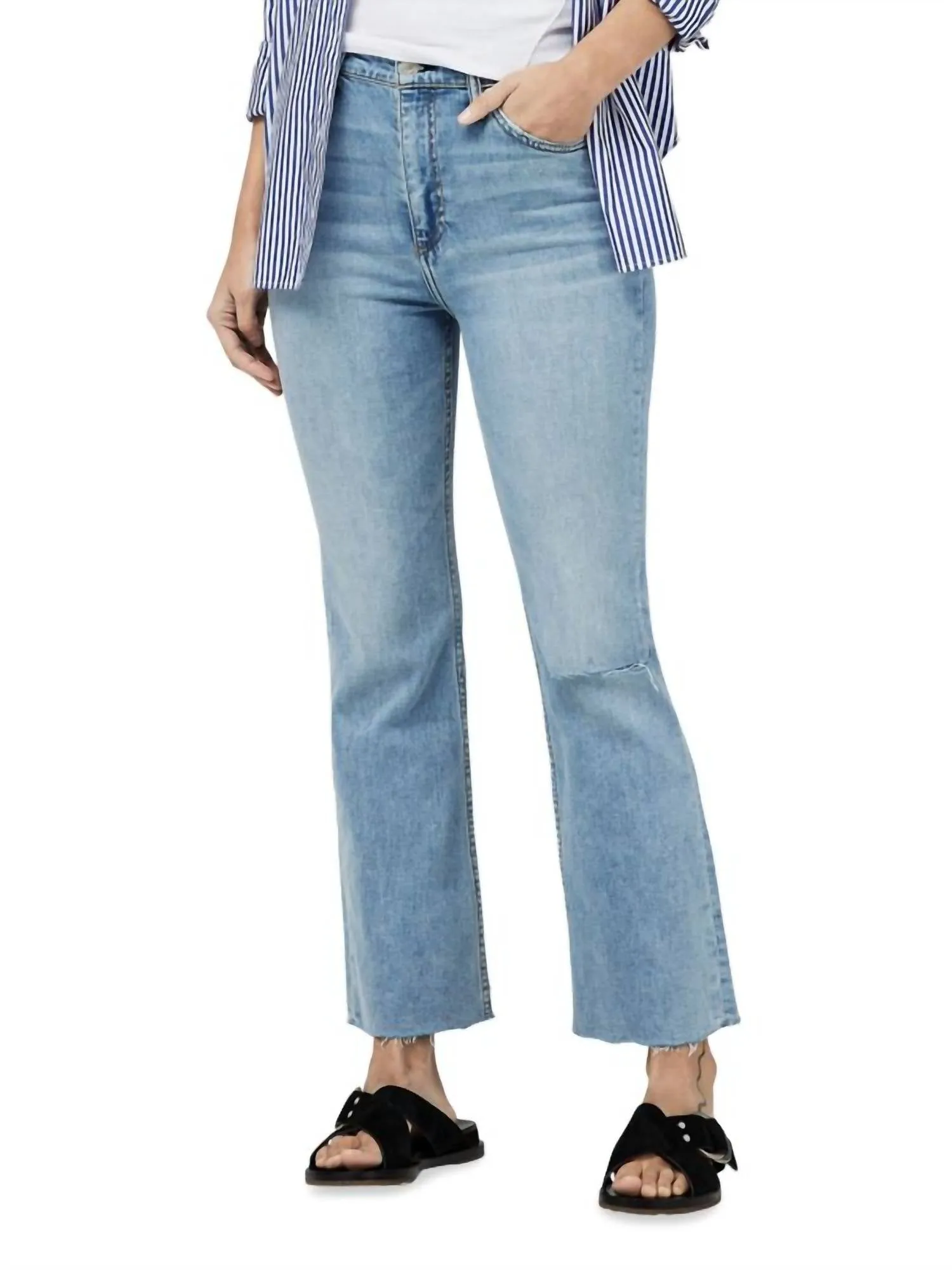 Casey High Rise Ankle Flare Jean In Lucy