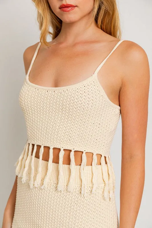 Catalina Island Tassel Crop Top