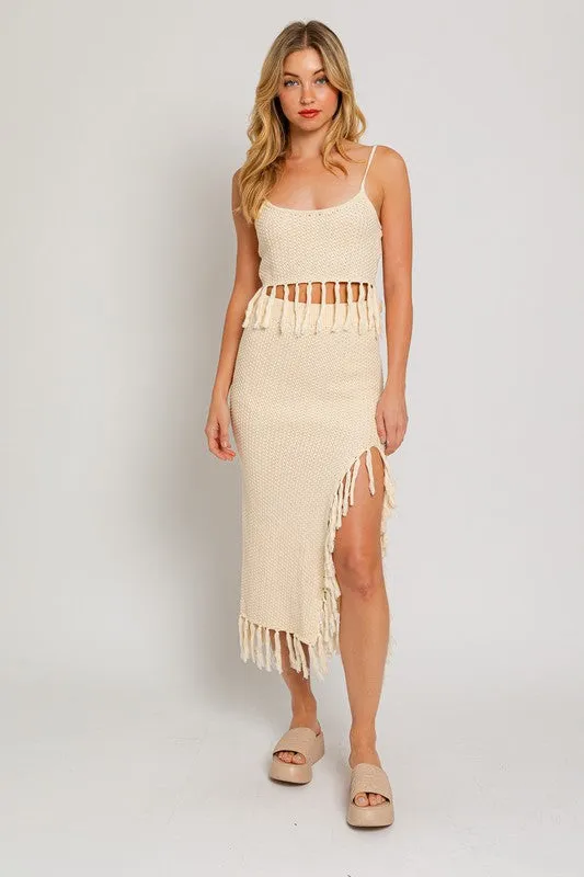 Catalina Island Tassel Crop Top
