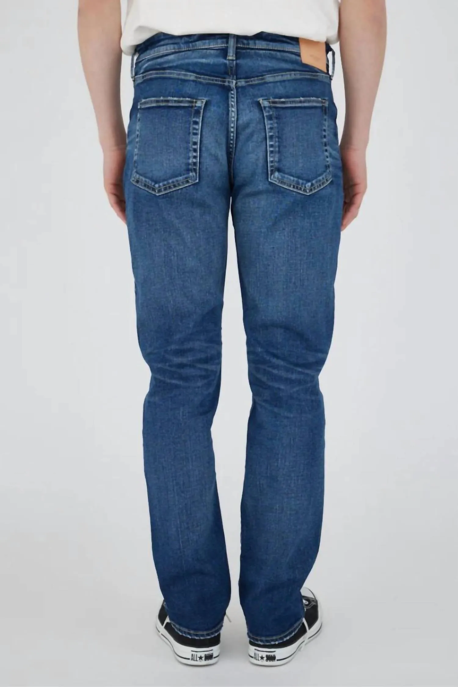 Chareston Slim Straight Jeans In Dark Blue