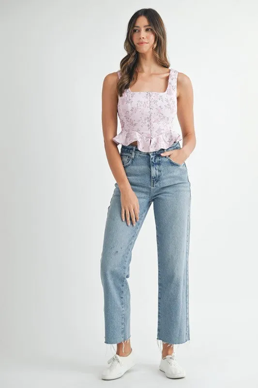 Chateau Bloom Peplum Top