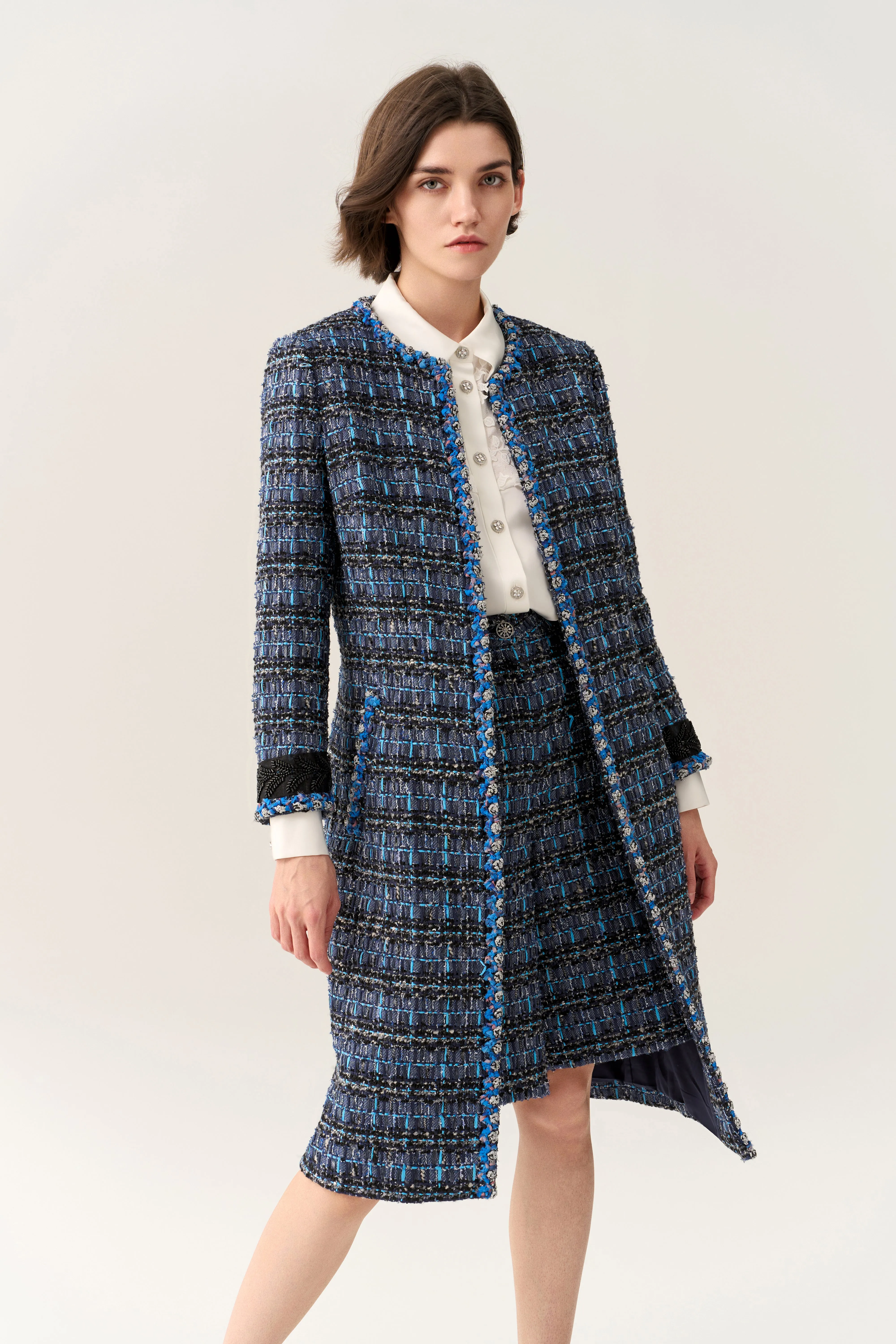 Checker Tweed Short