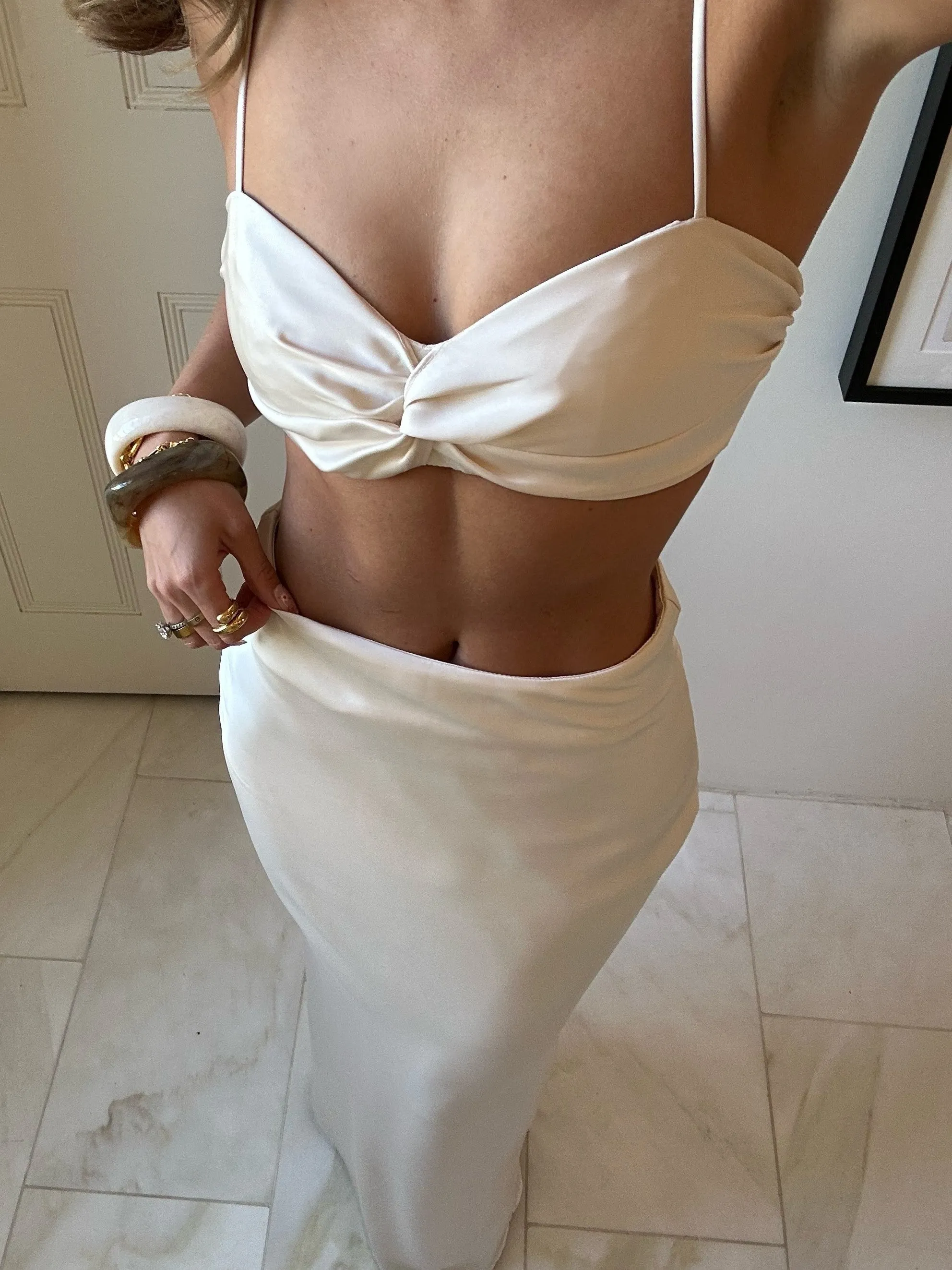 Chi Crop Top - Ivory