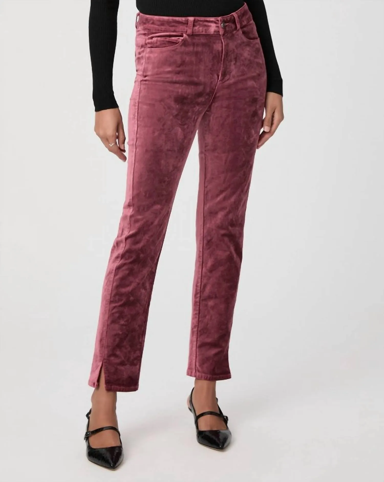 Cindy Jeans With Twisted Seam In Rose Tea