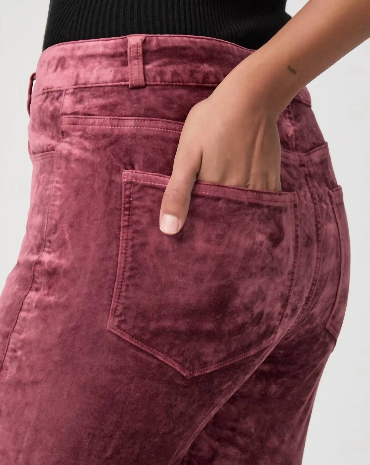 Cindy Jeans With Twisted Seam In Rose Tea