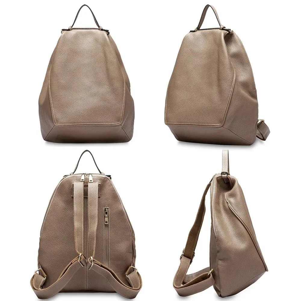 Classic Leather Backpack: Spacious Elegance