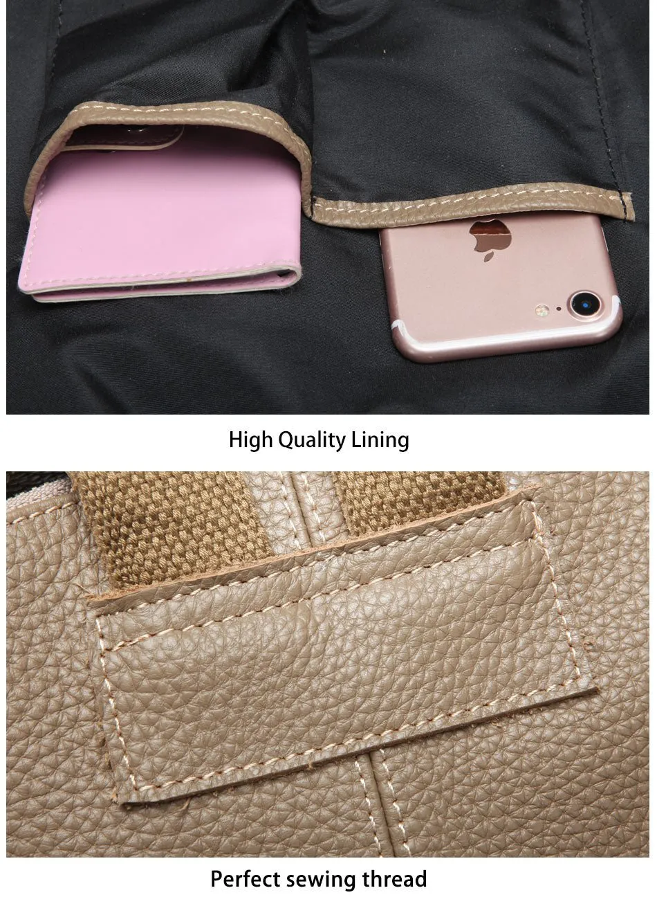 Classic Leather Backpack: Spacious Elegance