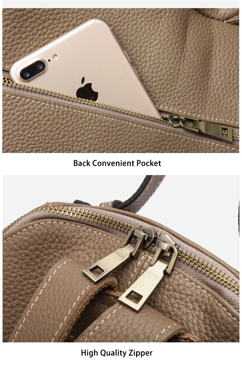 Classic Leather Backpack: Spacious Elegance