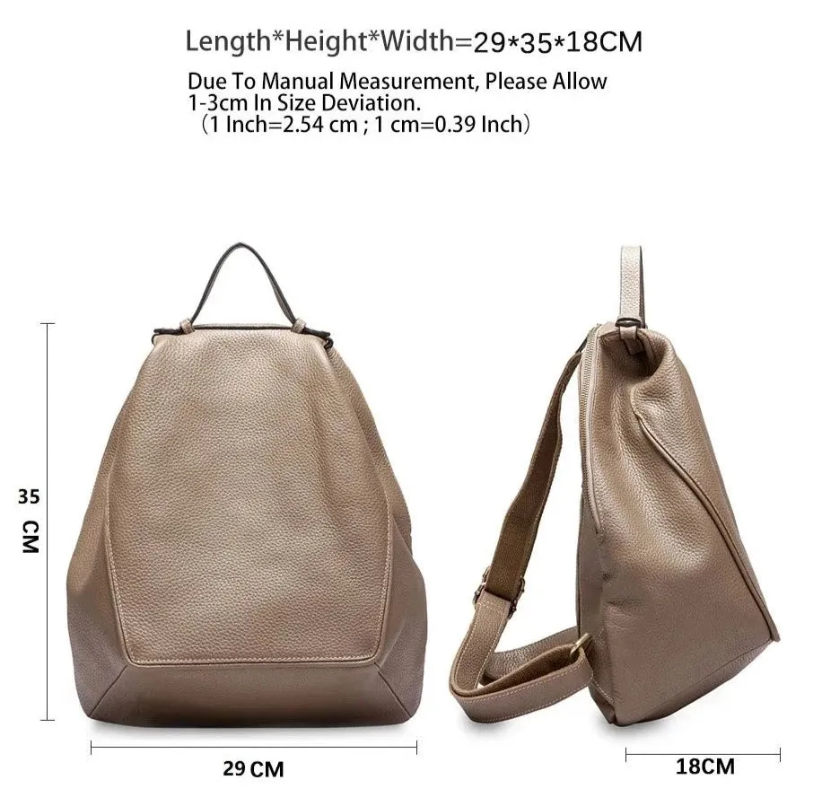 Classic Leather Backpack: Spacious Elegance