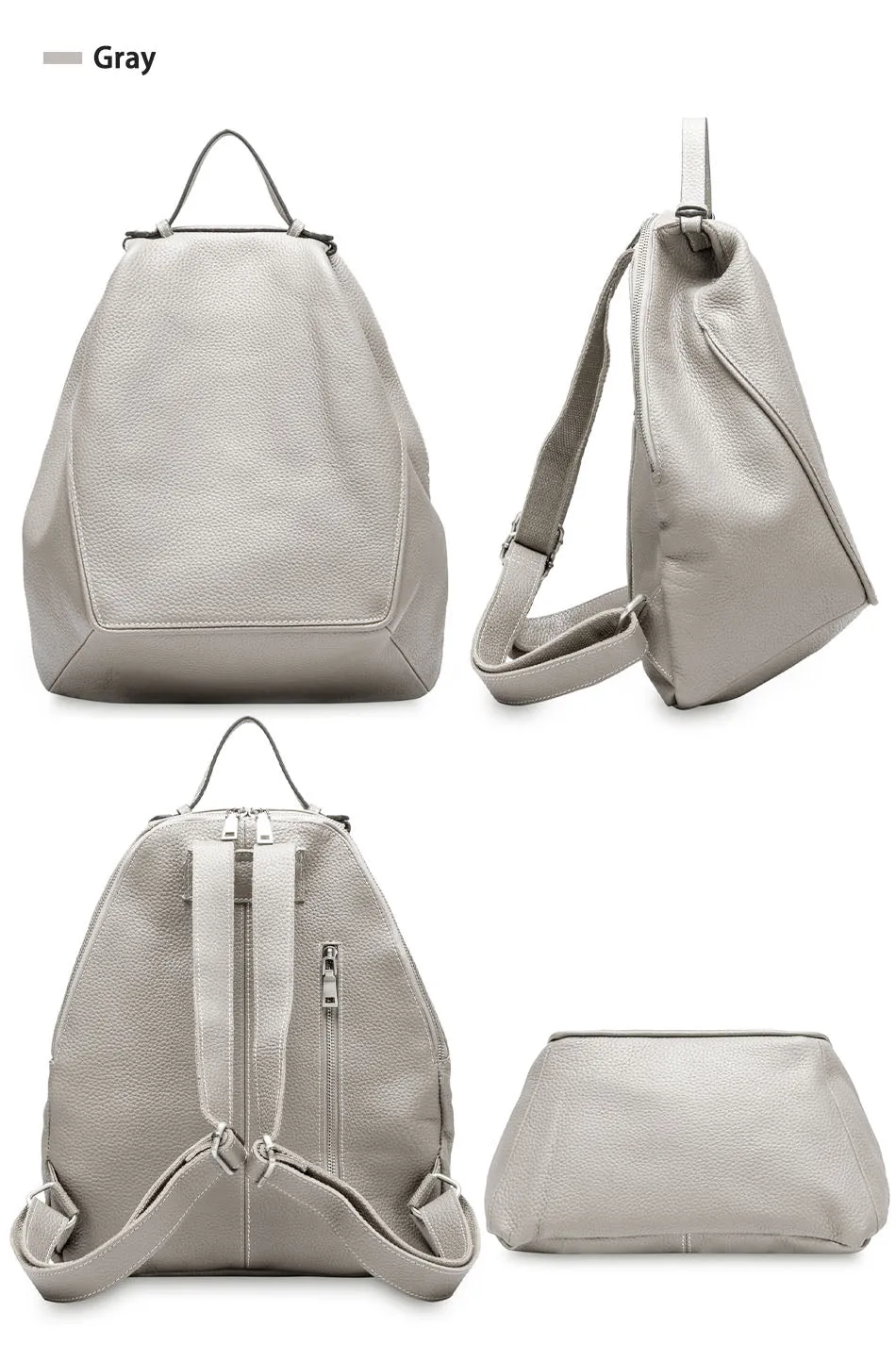 Classic Leather Backpack: Spacious Elegance