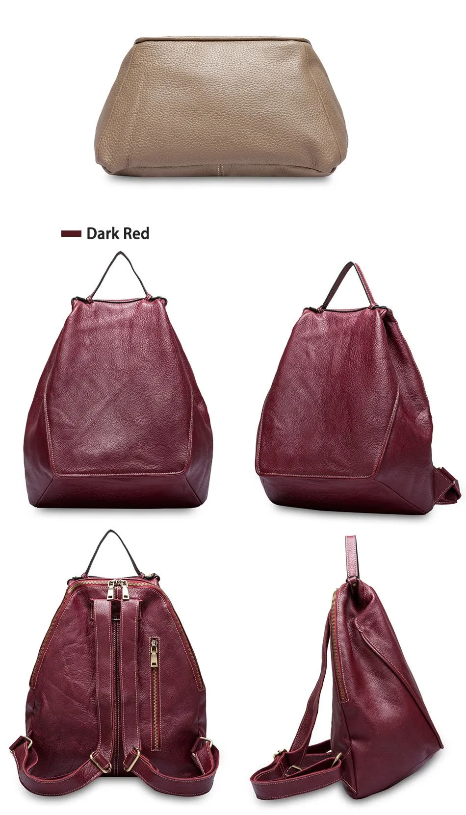 Classic Leather Backpack: Spacious Elegance