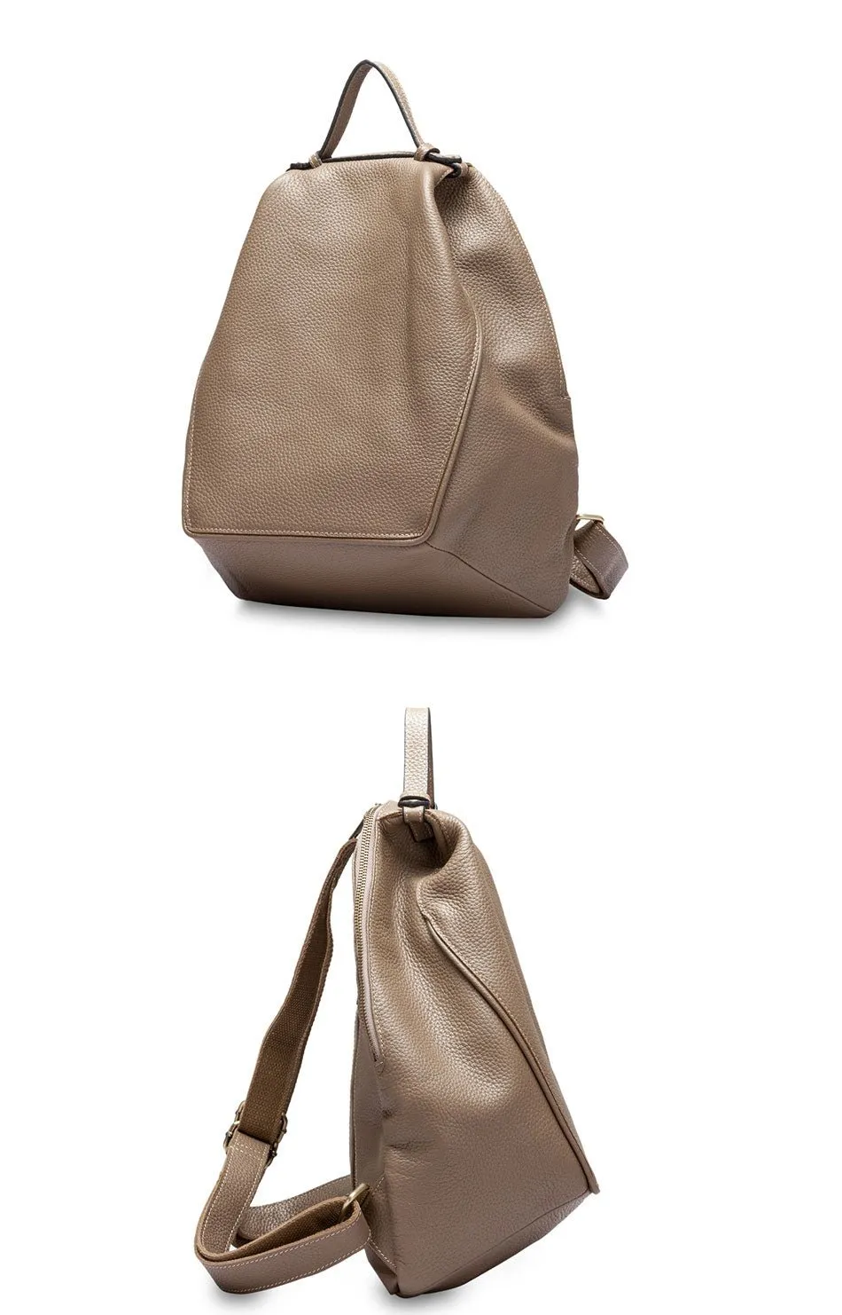 Classic Leather Backpack: Spacious Elegance