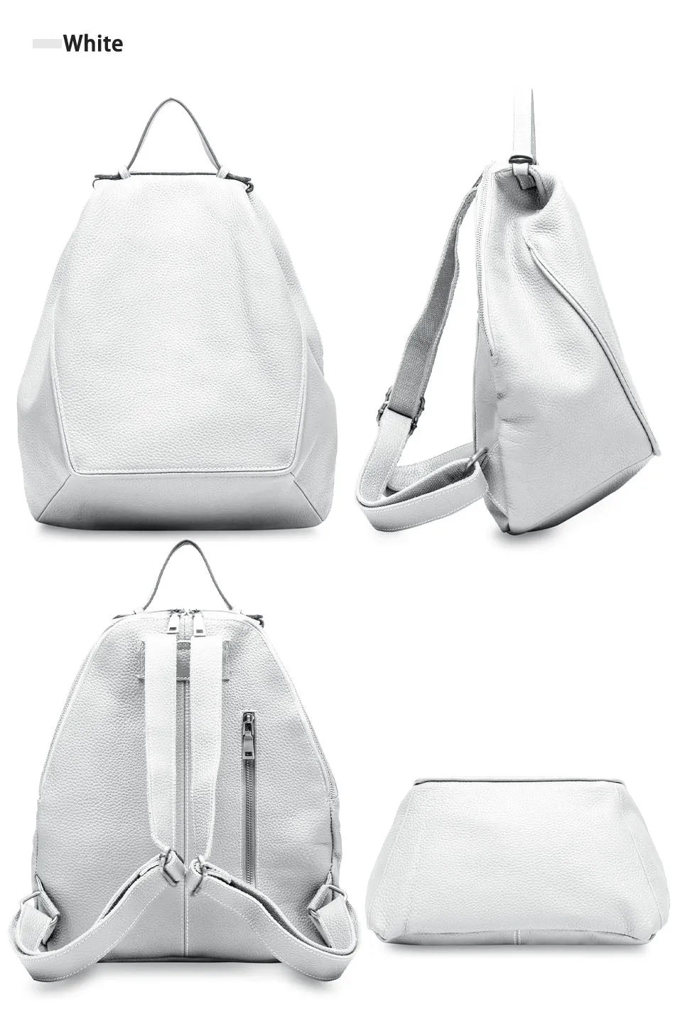 Classic Leather Backpack: Spacious Elegance