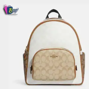 C.O.A.C.H Court Backpack In Blocked Signature Canvas