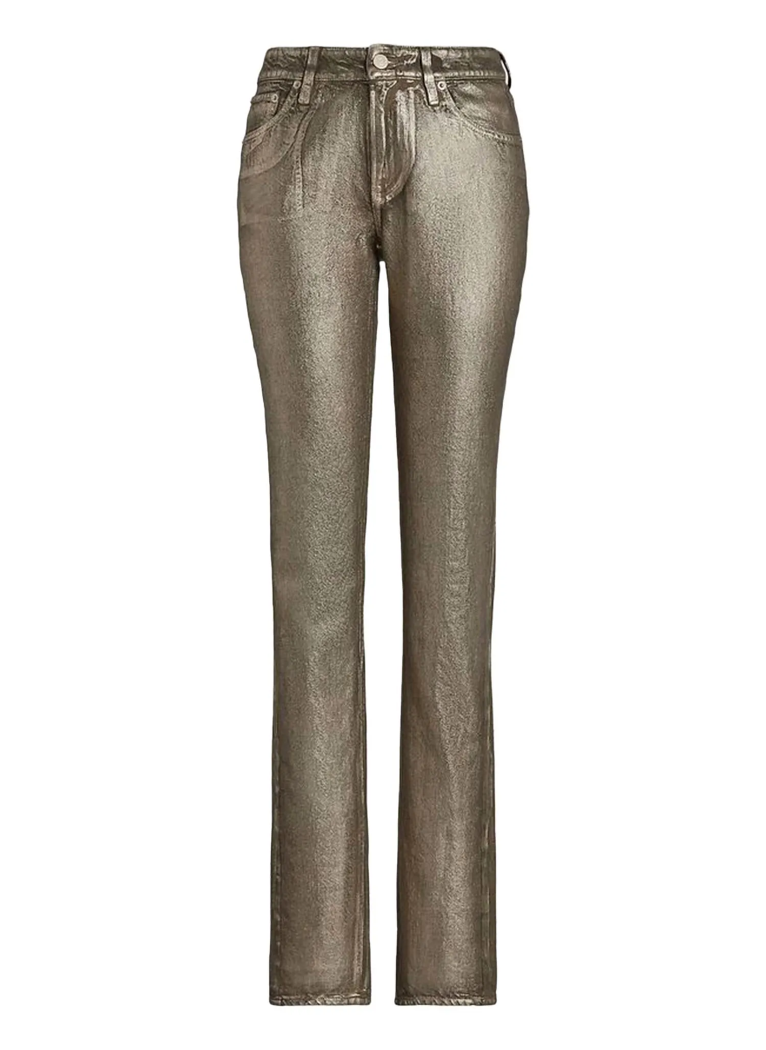 Coated 160 Slim Denim Jeans In Champagne