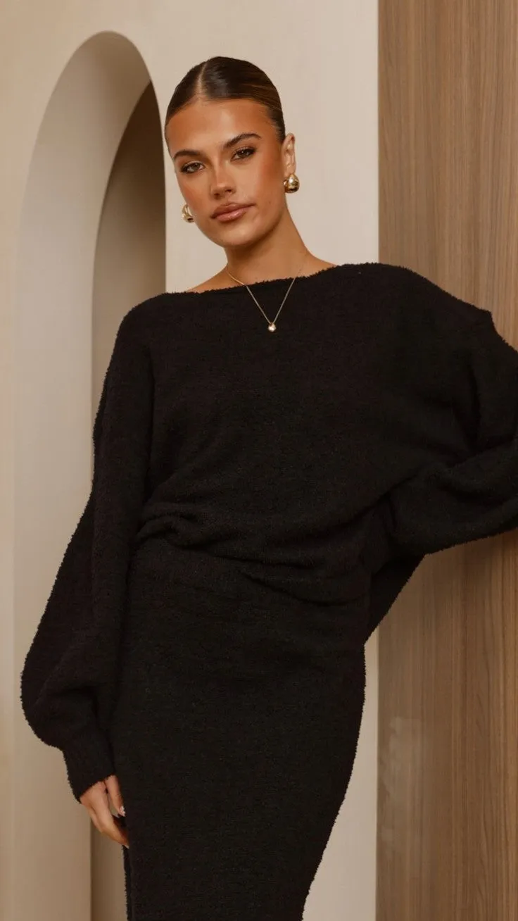 Cohen Knit Jumper - Black