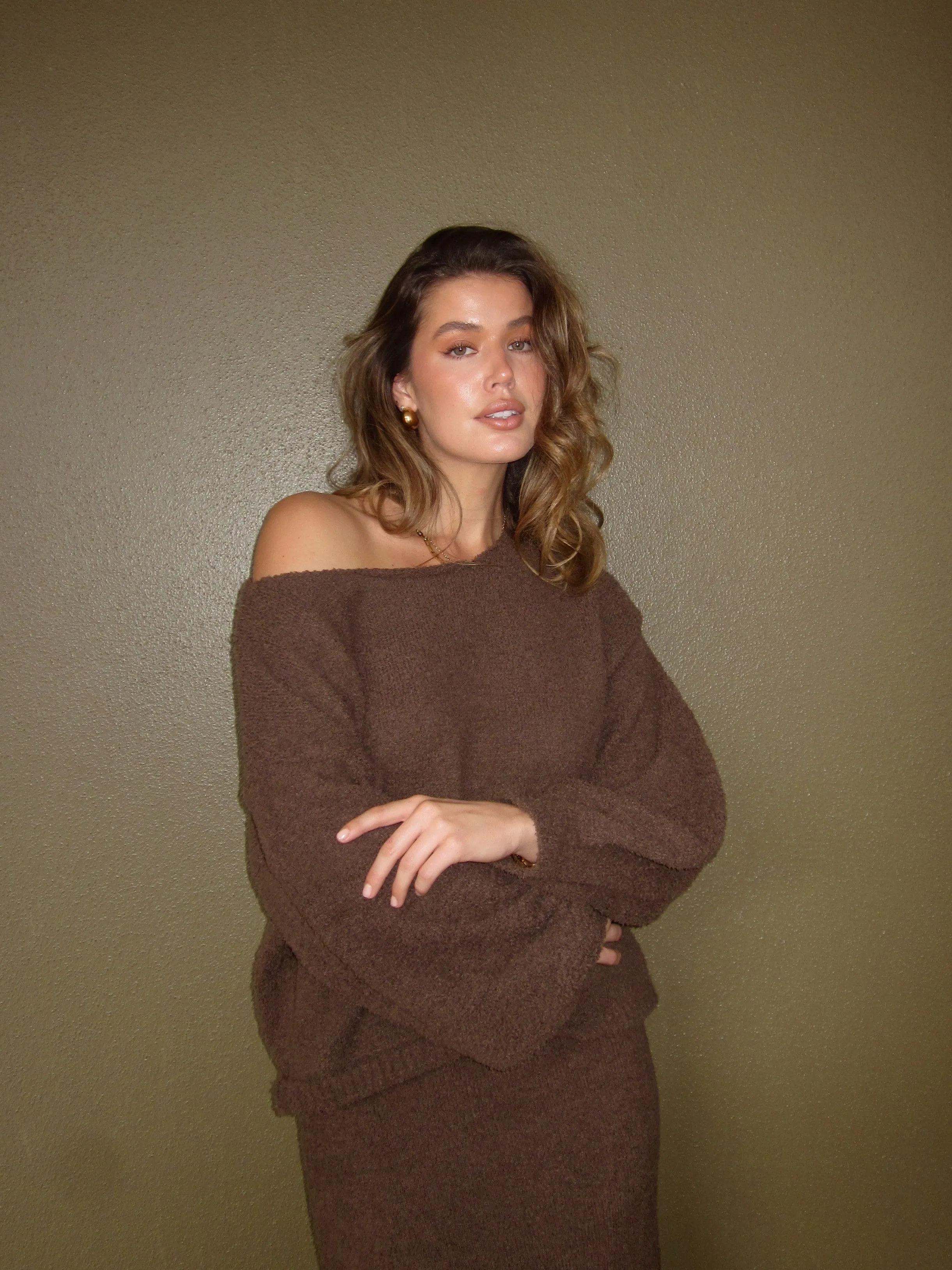 Cohen Knit Jumper - Chocolate