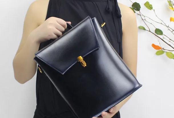 College Leather Backpacks for Women Shoulder bag for Women