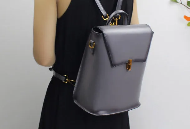 College Leather Backpacks for Women Shoulder bag for Women
