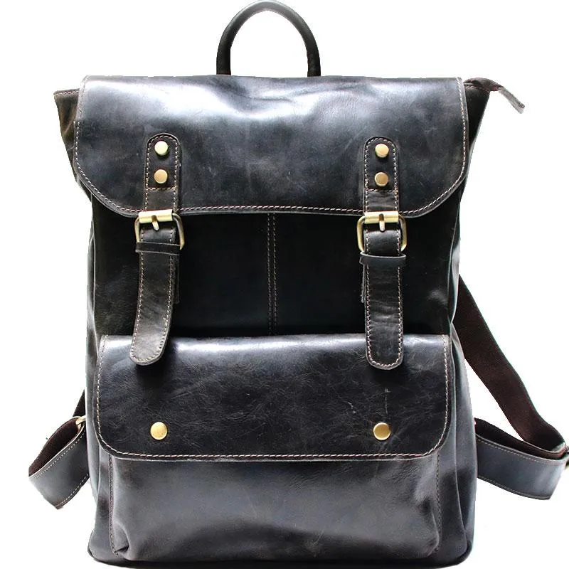 Cool Brown Mens Leather Backpack Cool Travel Backpacks School Backpacks for men