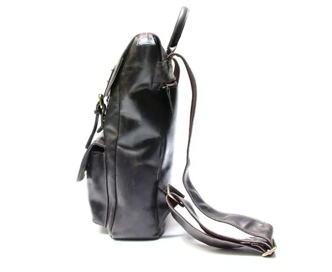 Cool Brown Mens Leather Backpack Cool Travel Backpacks School Backpacks for men