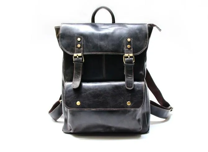 Cool Brown Mens Leather Backpack Cool Travel Backpacks School Backpacks for men