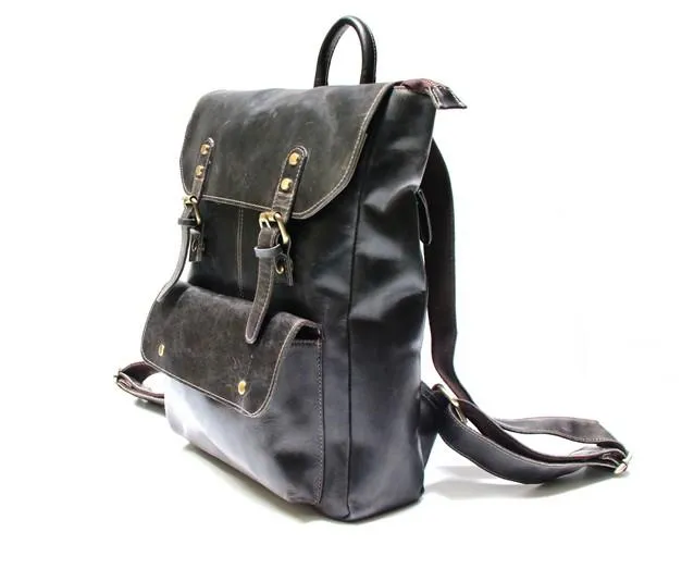 Cool Brown Mens Leather Backpack Cool Travel Backpacks School Backpacks for men