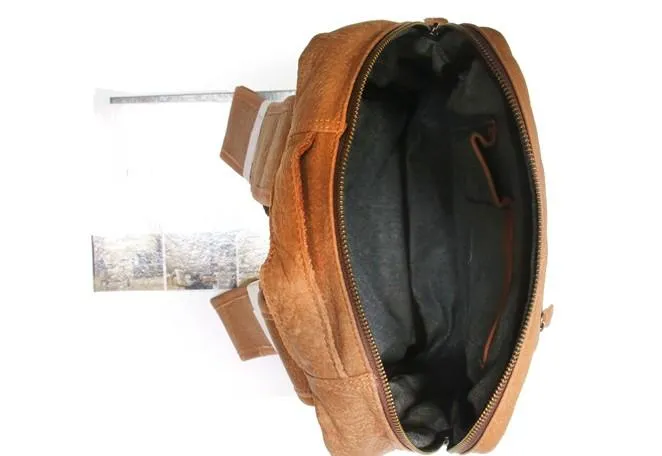 Cool Brown Mens Leather Backpack Travel Backpacks Cool School Backpacks for men