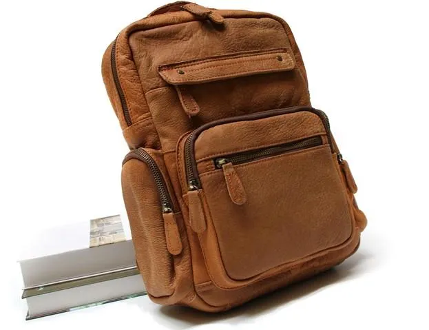 Cool Brown Mens Leather Backpack Travel Backpacks Cool School Backpacks for men