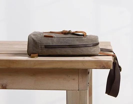 Cool Canvas Mens Sling Bag Sling Backpack One Shoulder Pack Chest Bag for men