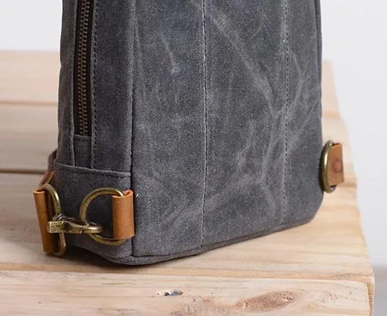 Cool Canvas Mens Sling Bag Sling Backpack One Shoulder Pack Chest Bag for men