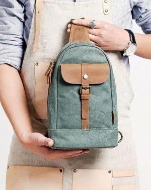 Cool Canvas Mens Sling Bag Sling Backpack One Shoulder Pack Chest Bag for men