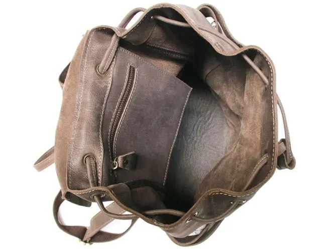 Cool Coffee Mens Leather Backpack Travel Backpacks Laptop Backpacks for men