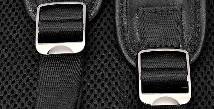 Cool Leather Black Mens Backpacks Vintage School Backpack Travel Backpack Bags for Men
