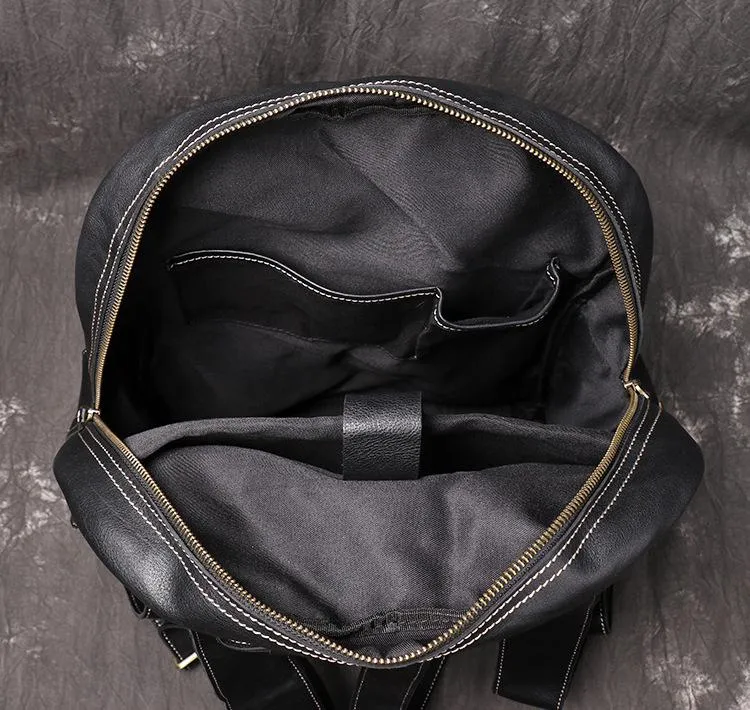 Cool Leather Mens 15inch Computer Bag Satchel Backpacks Travel Backpack Backpack for Men