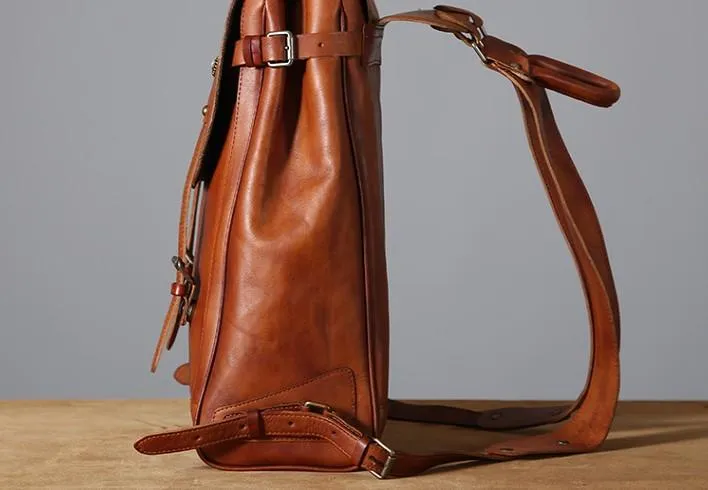 Cool Leather Mens Backpack Large Travel Backpack Hiking Backpack for Men
