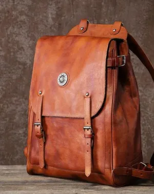 Cool Leather Mens Backpack Large Travel Backpack Hiking Backpack for Men