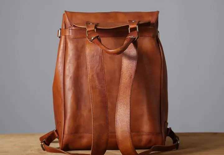 Cool Leather Mens Backpack Large Travel Backpack Hiking Backpack for Men