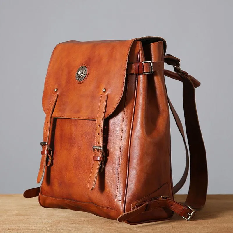 Cool Leather Mens Backpack Large Travel Backpack Hiking Backpack for Men