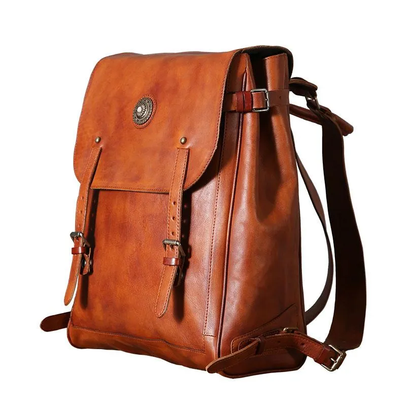 Cool Leather Mens Backpack Large Travel Backpack Hiking Backpack for Men