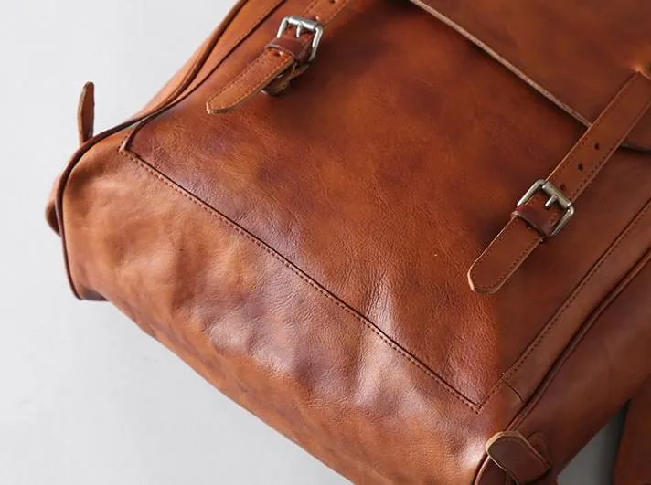 Cool Leather Mens Backpack Large Travel Backpack Hiking Backpack for Men