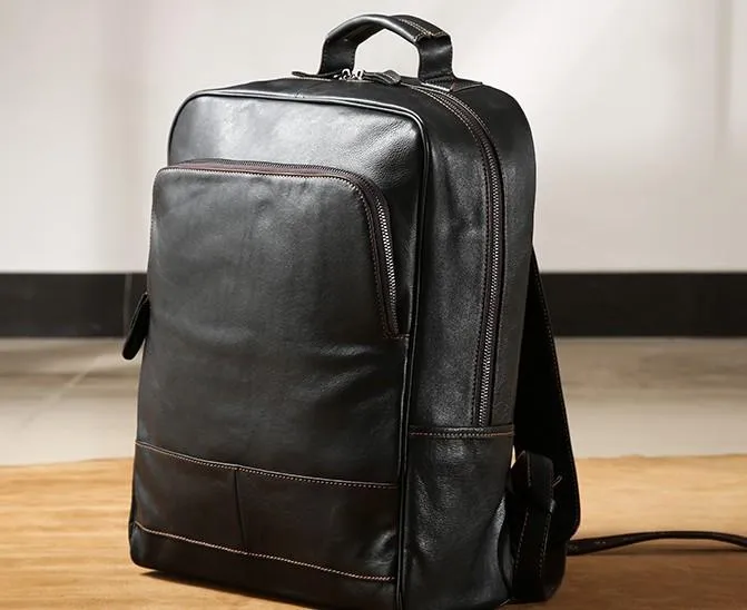 Cool Leather Mens Backpack Large Travel Backpack Hiking Bag for Men