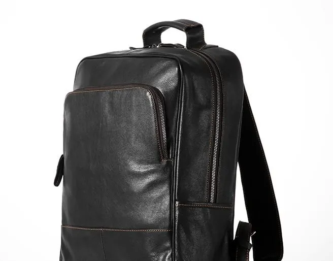 Cool Leather Mens Backpack Large Travel Backpack Hiking Bag for Men