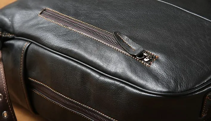 Cool Leather Mens Backpack Large Travel Backpack Hiking Bag for Men